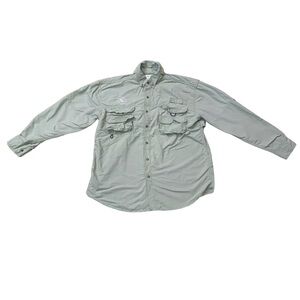 Fox Fire Long Sleeve Button North Pole Products Green Shirt Men Size Large